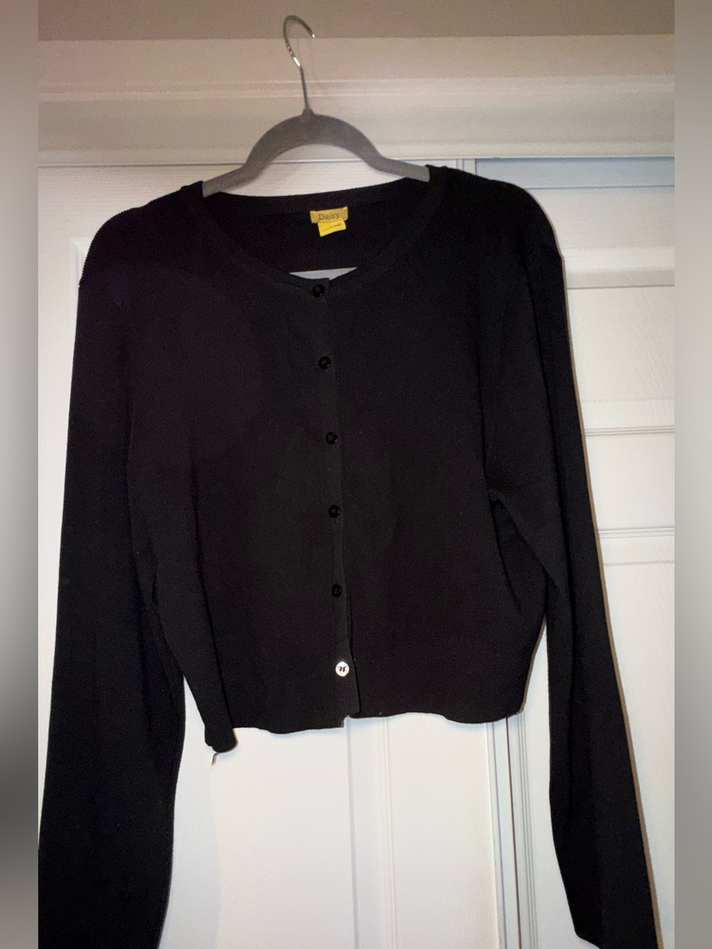 Classic Black Women's Long-Sleeve Knit Top